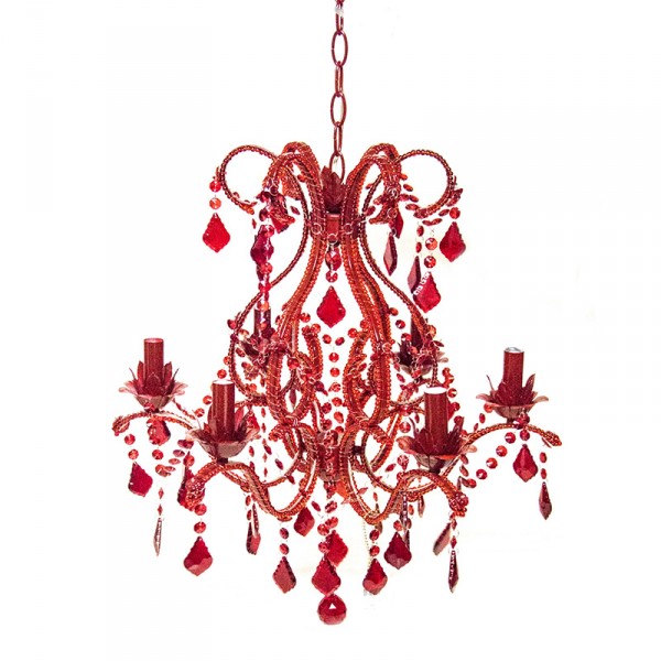 Lustre Ishela Luxo Vermelho